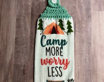 Crocheted Top Towel - Camping