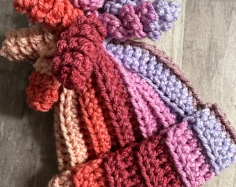 Crocheted Hat - Curly Q Top