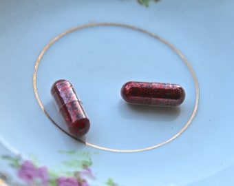 Glitter Pills in Vintage Lipstick