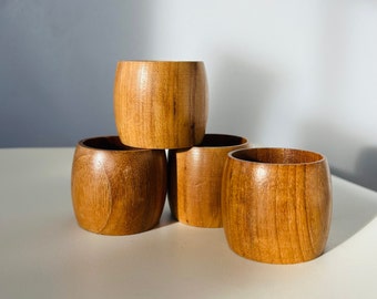 Vintage Teak Napkin Rings