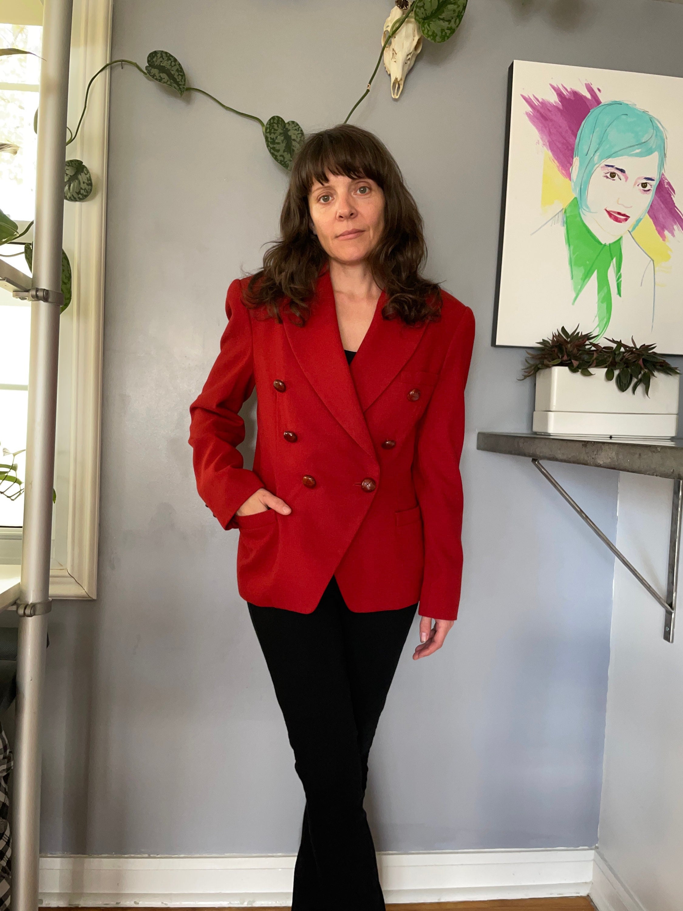 Vintage Red Blazer Ellen Tracy Etsy Australia