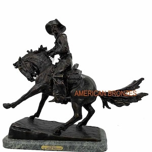 The Cowboy Lost Wax Bronze Statue by Frederic Remington Selet a Size