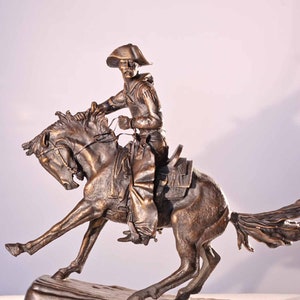 Frederic Remington Cowboy Finest US Lost Wax Bronze Statue Sculpture