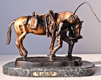 The Last Drop Lost Wax Bronze Casting Statue Signed Schreyvogel