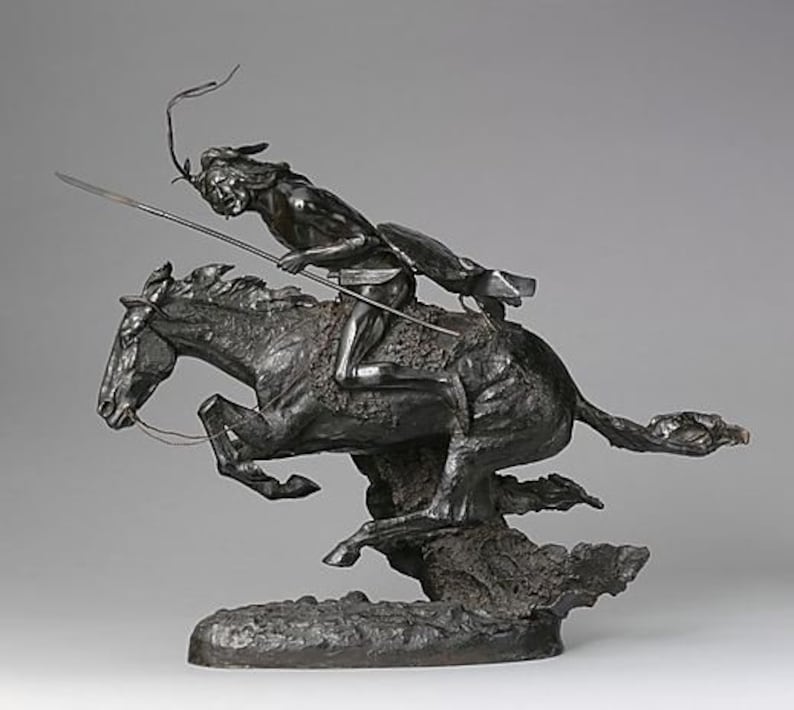Cheyenne Lost Wax Bronze Statue Sculpture by Frederic Remington 6 Sizes