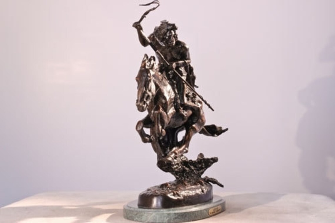 Cheyenne Lost Wax Bronze Collectible Sculpture Statue by Frederic