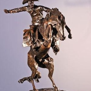 Remington Bronco Buster Bronze Statue -Regular