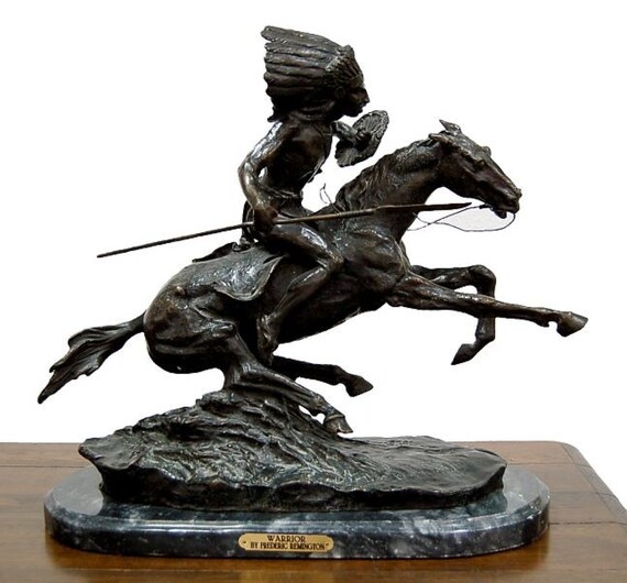 The Scalp Bronze Sculpture Frederic Remington Finest USA Lost Wax Casting Decor