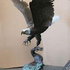 72&quot;H Eagle, Larger than Lifesize, US Lost Wax Bronze Sculpture Signed Jules Moigniez Sale!