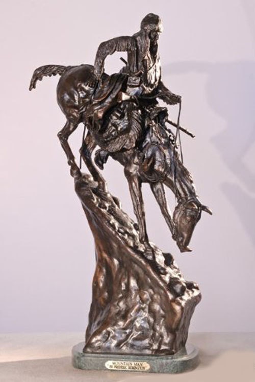Frederic Remington Bronze Sculpture: Mountain Man Statue