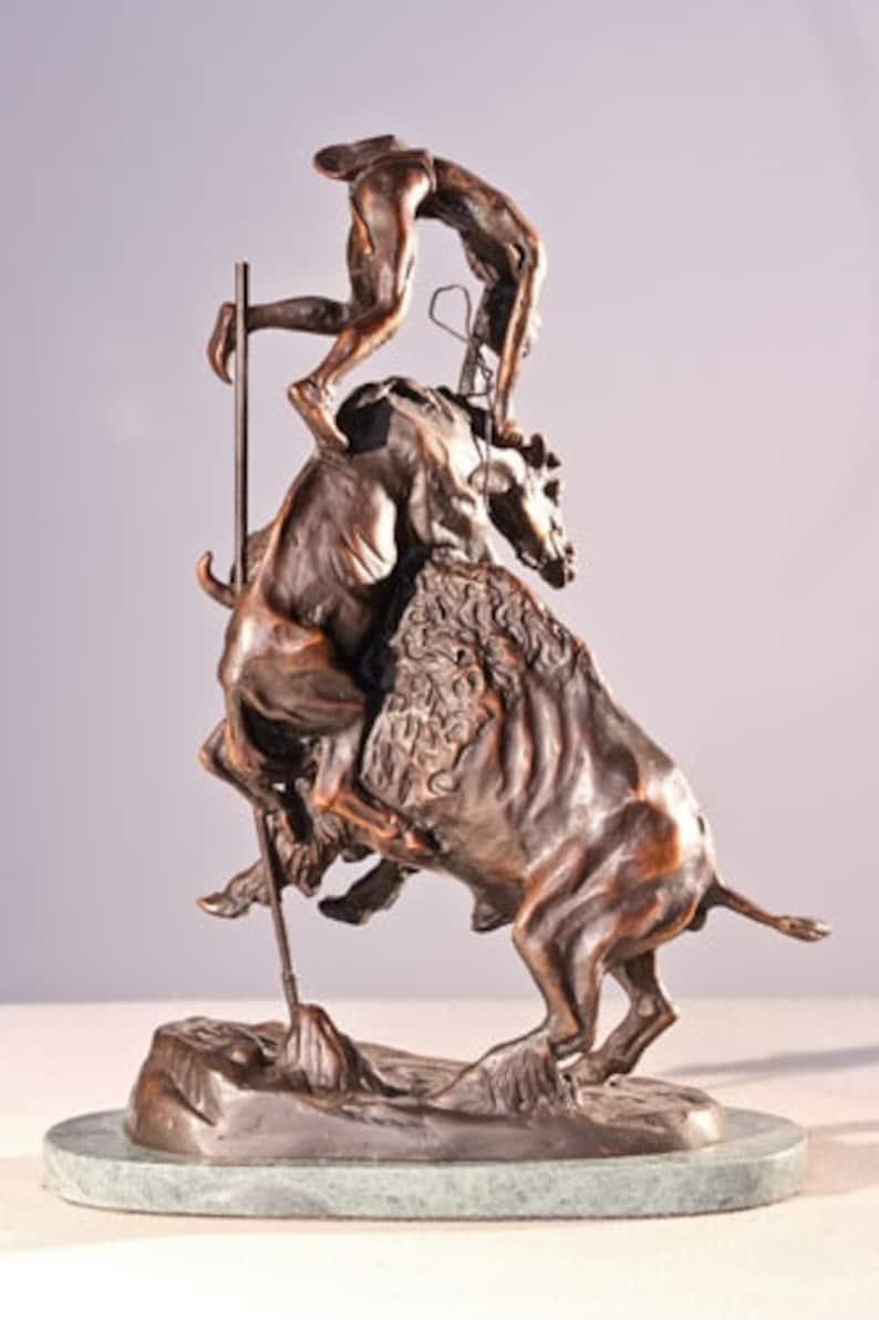 Buffalo Horse Lost Wax Bronze Sculpture Statue by Frederic Etsy