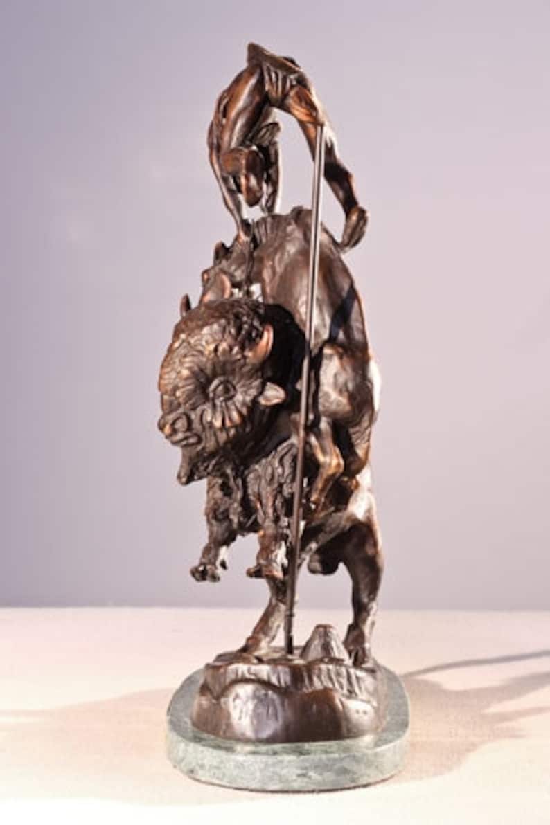 Buffalo Horse Lost Wax Bronze Sculpture Statue by Frederic Etsy