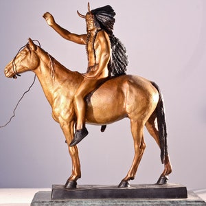 Medicine Man Finest Lost Wax Bronze Statue Sculpture Signed C. Dallin