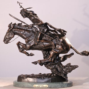 Cheyenne Finest US Lost Wax Bronze Statue Sculpture by Frederic Remington ~ JUMBO