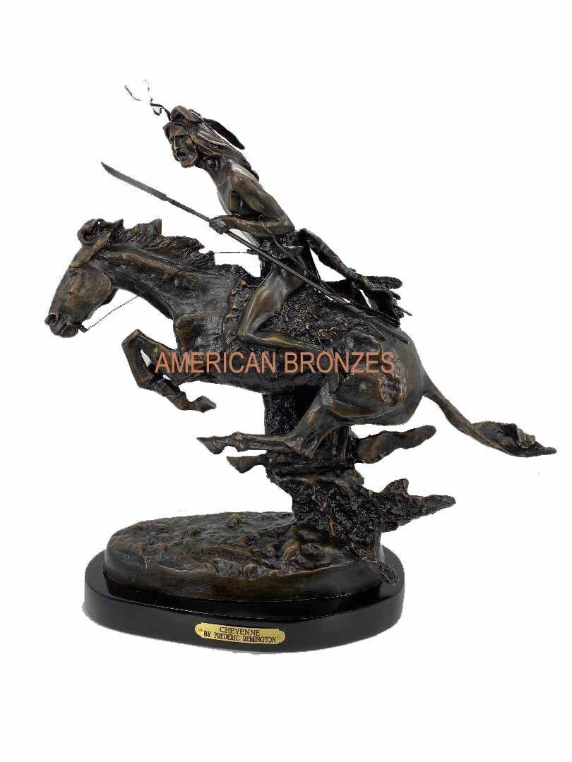 Cheyenne Lost Wax Bronze Collectible Sculpture Statue by Frederic