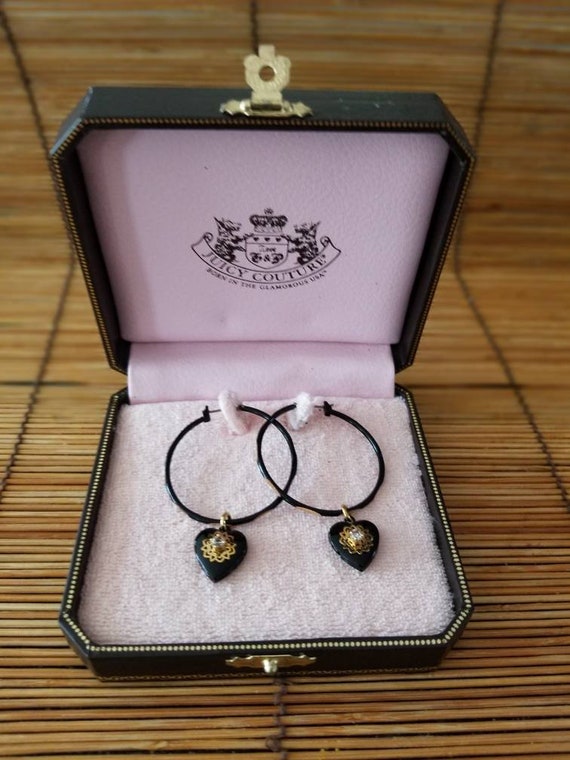 Juicy Couture Black and Gold Earrings - image 2