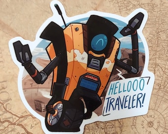 CL4P-TP (Claptrap) 3 Inch Waterproof Weatherproof Vinyl Laptop Waterbottle Sticker - Borderlands 2