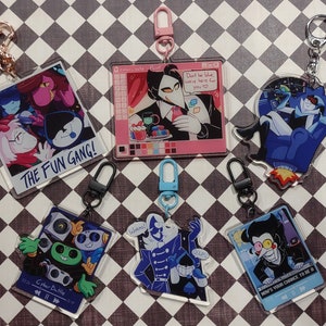 Deltarune Acrylic Charms - Fun Gang, Queen, Rouxls, Lancer, Swatch, Sweet Cap&#39;n Cakes, Spamton