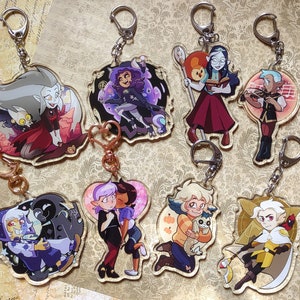 Lumity, Hunter, Eda, Lilith & Hooty, Collector, Raine Whispers, Vee, Titan Luz Double-Sided 3-Inch Acrylic Charms Keychains (The Owl House)