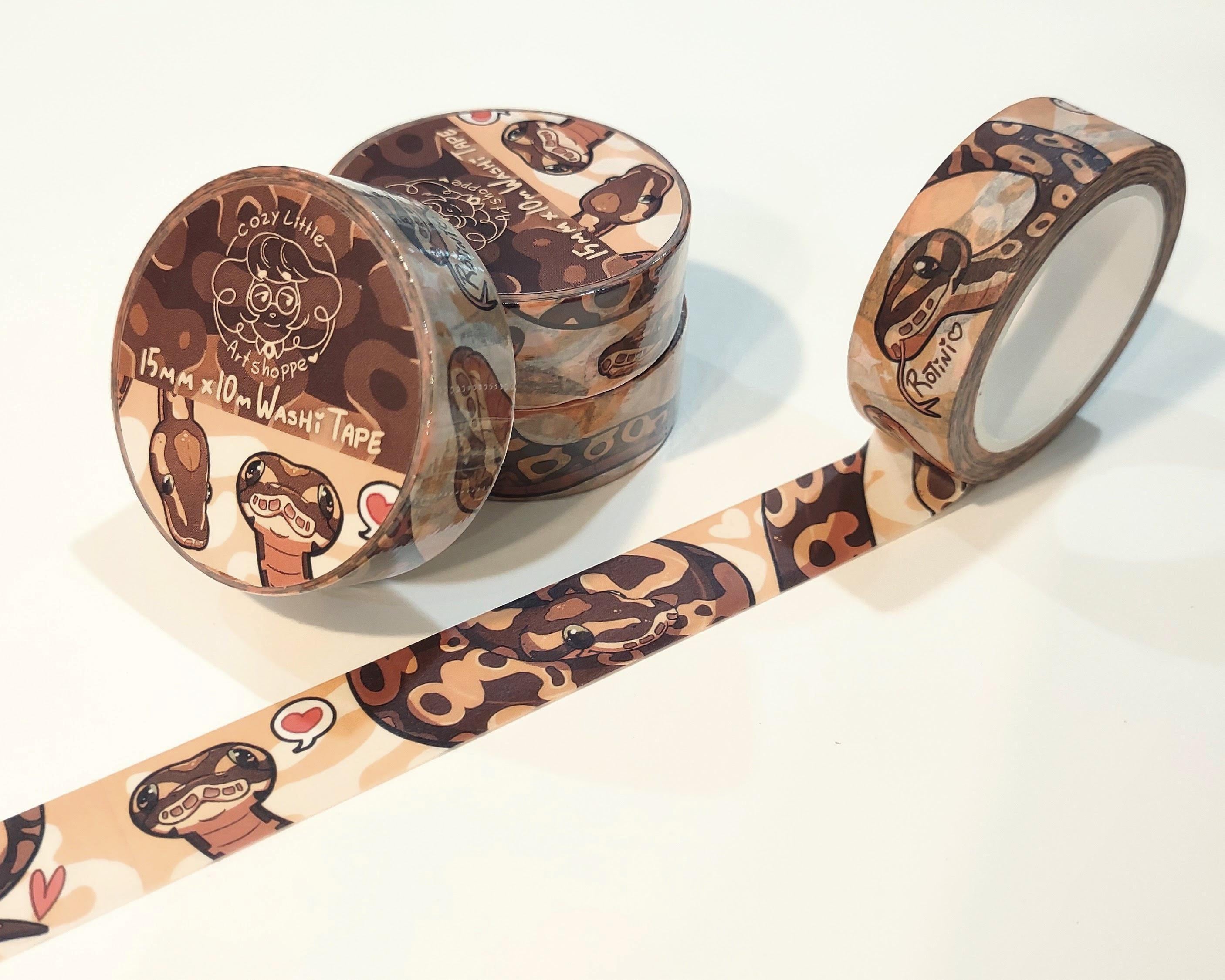 Ball Python Themed Stationery Set - Memopad, Sticker Sheet, Washi Tape ...