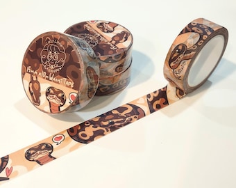 Ball Python Washi Tape 15mm x 10m - Masking Tape for Journaling Organizing Bujo