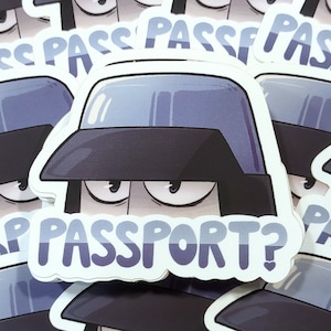 HLVRAI Autocollant en vinyle imperméable brillant Benry Passport de 2,5 pouces