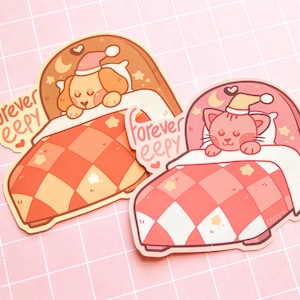 forever eepy - 3 inch cute matte waterproof weatherproof vinyl sticker