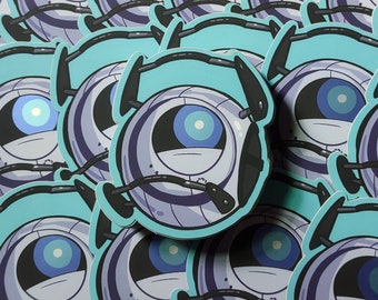 Wheatley Metallic 2.5 Inch Weather/Waterproof Matte Vinyl Sticker - Portal 2