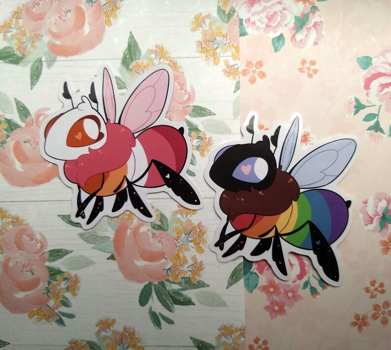Last Chance! - Pride Bees! 3 Inch Water-resistant Stickers || LGBT ...