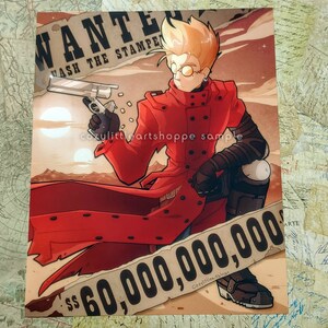 last chance!! || vash the stampede - 8 x 10 inch original matte wall art print (trigun 98)