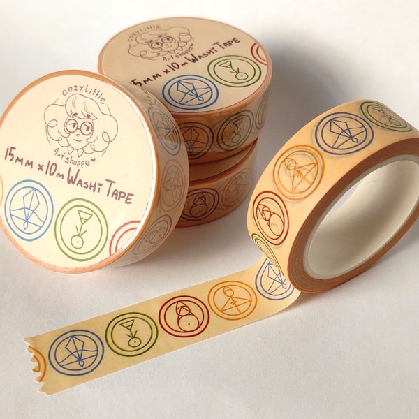 Glyph Decorative Washi Tape (The Owl House) 15mm x 10m - Masking Tape for Journaling Organizing Bujo