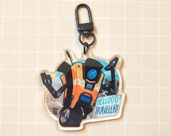 CL4P-TP (Claptrap) 2.5 Inch Acrylic Charm Keychain - Borderlands 2