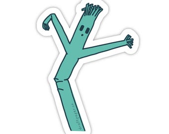 Wacky Waving Inflatable Arm Flailing Tube Man  • Illustrated Vinyl Sticker