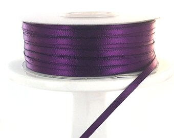 Iridescent Semi-Sheer Satin Ribbon plum color 5//8 inch wide price for 3 yard