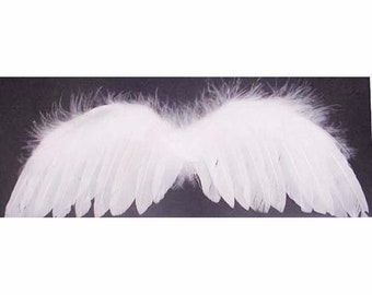 Angel Making Wings White Feather 10.5"  x 4" Craft Supply