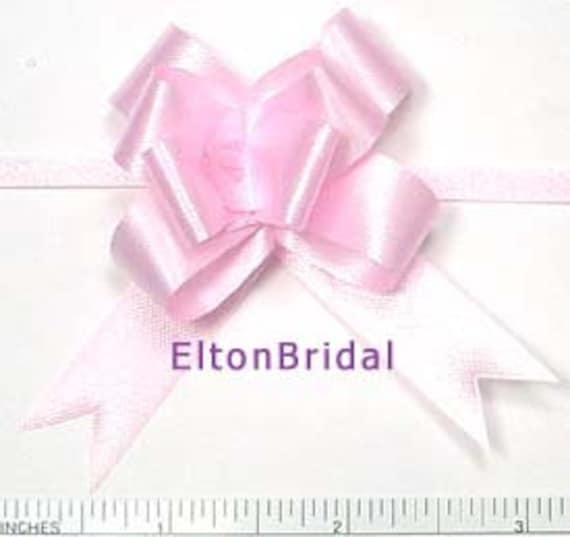 DUSTY PINK Ribbon Bows,Organza,Satin Edge,Favor Bows,Card,Craft,Wedding Decor