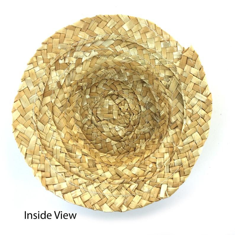 12 pc Wholesale Lot 6 Inch Mini Straw Craft Doll Hats Etsy