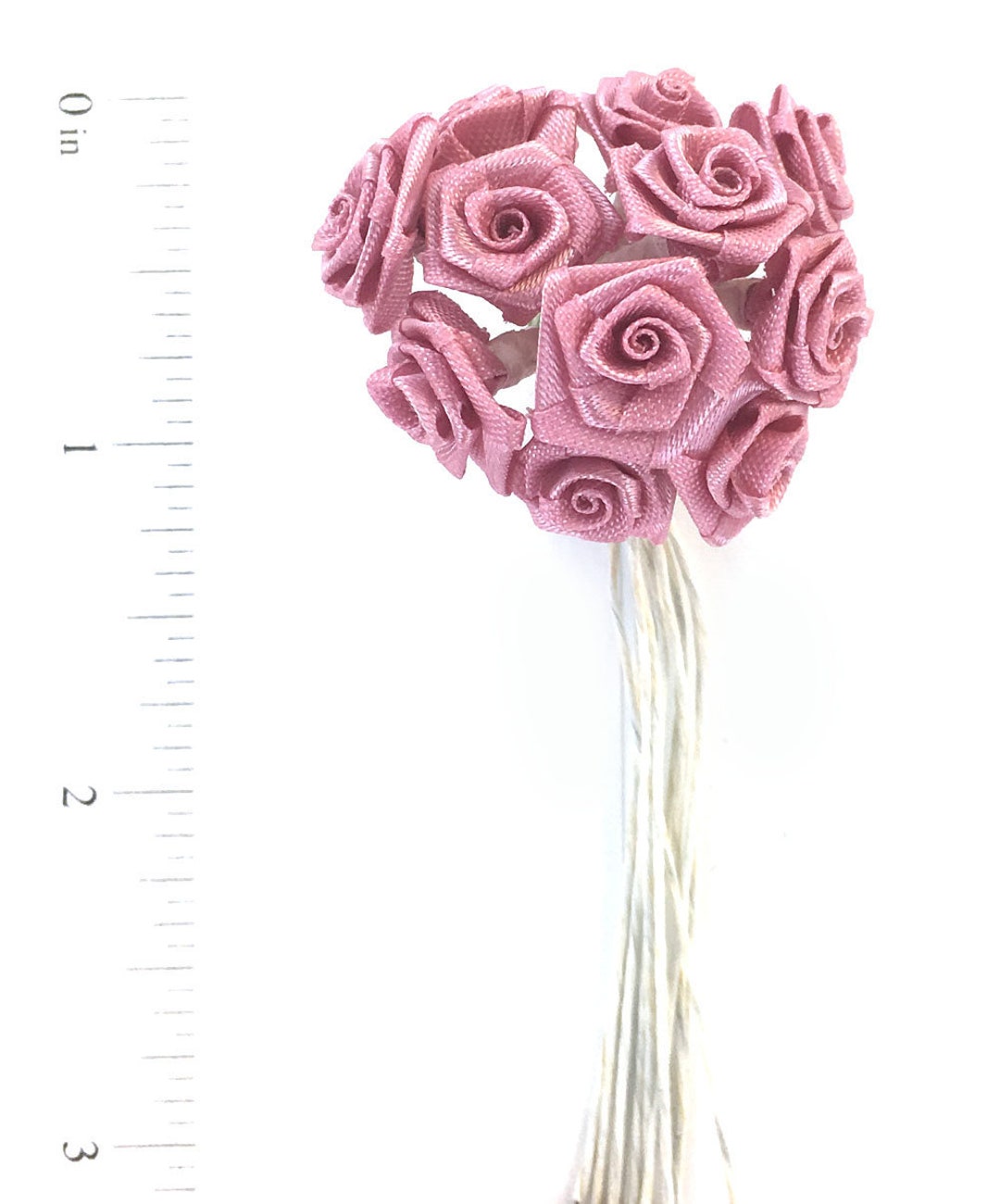 144 Mauve 1/4 Ribbon Rose Craft Flowers Wedding Decor Etsy