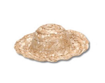Straw Hat for Dolls/8-9 Inches Wide 