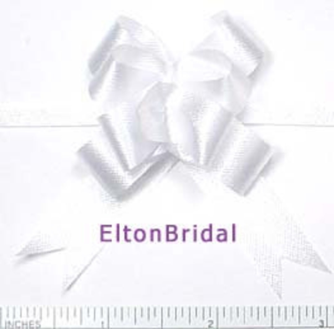 100 White Pull String Ribbon Bows Wedding Favors Specialty - Etsy