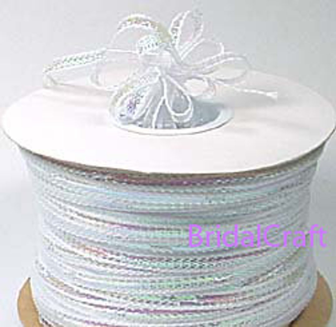 50 Yds White 1/8 Pull String Ribbon Wedding Decorations Etsy