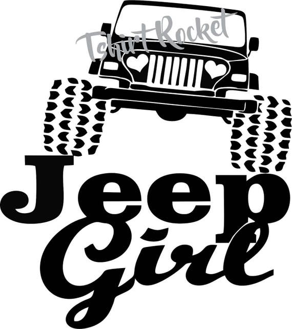 Jeep Girl Decal Heart Headlights Wrangler Sarah Rubicon Vinyl Window Sticker