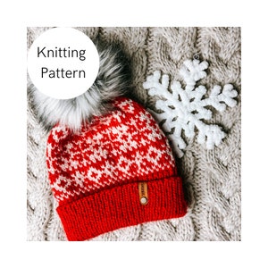 FROSTED WINTER PATTERN, knitted hat pattern. knit beanie pattern, womens knit hat pattern, winter hat pattern