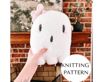 Geist-Plüschtier-Strickanleitung: Anfängerfreundliches Halloween-Spielzeug (PDF-Muster)