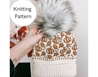 Mönster till mössa med pumpor och fallande löv: Fair Isle (nedladdning direkt)