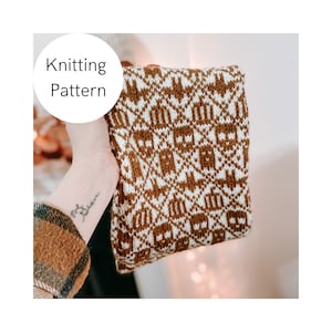 SPOOK-TOBER 2.0 Cowl Pattern | Knitting pattern, knit pattern, fair isle pattern, cowl pattern, knit cowl pattern, knitted cowl