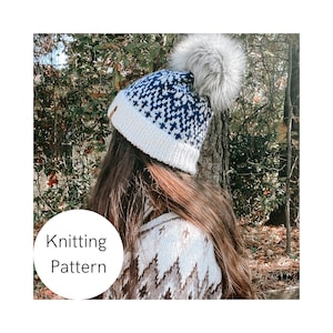 Perfect Winter Beanie PATTERN,  knitted hat pattern. knit beanie pattern, womens knit hat pattern, winter hat pattern