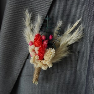 Boutonnières/Wedding Boutonniere/Dry Flower Boutonniere/Mini Dried Flower Bouquet/Dried Boutonniere