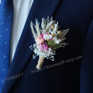 Wedding Boutonniere/Dried flower Boutonniere/Artificial flower Boutonniere/Party Boutonniere/Groom Boutonniere/Groomsmen Boutonniere