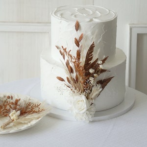 Cake Topper - Cake Topper con fiori secchi - Cake Topper per feste - Cake Topper con fiori